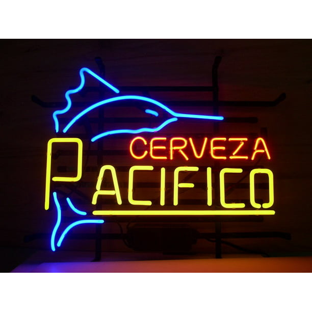 New Cerveza Pacifico Surfing Neon Light Sign 17/"x14/" Lamp Beer Bar Glass Decor